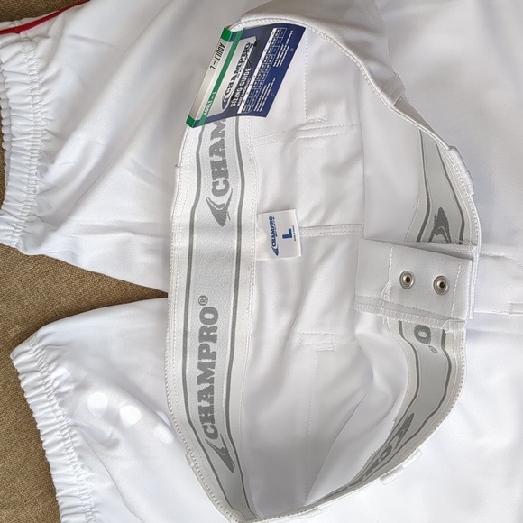 NWT Champro Baseball Knicker Pants White With Red Piping  Mens Sz L - Picture 5 of 12
